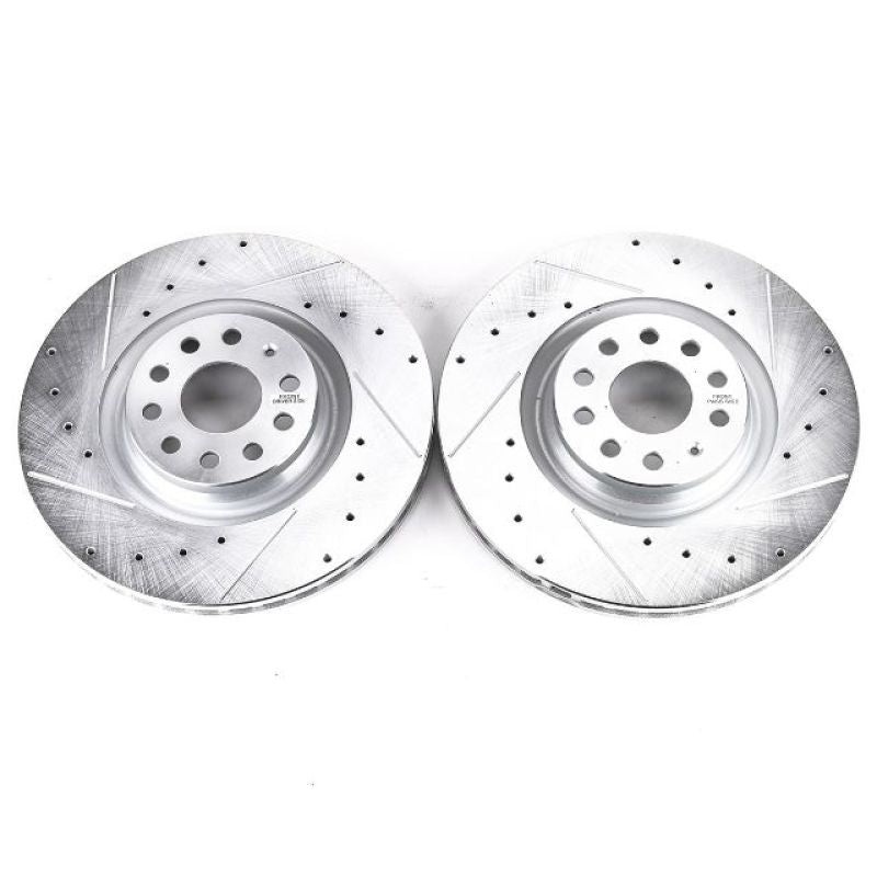 Power Stop 15-18 Audi S3 Front Evolution Drilled & Slotted Rotors – Pair