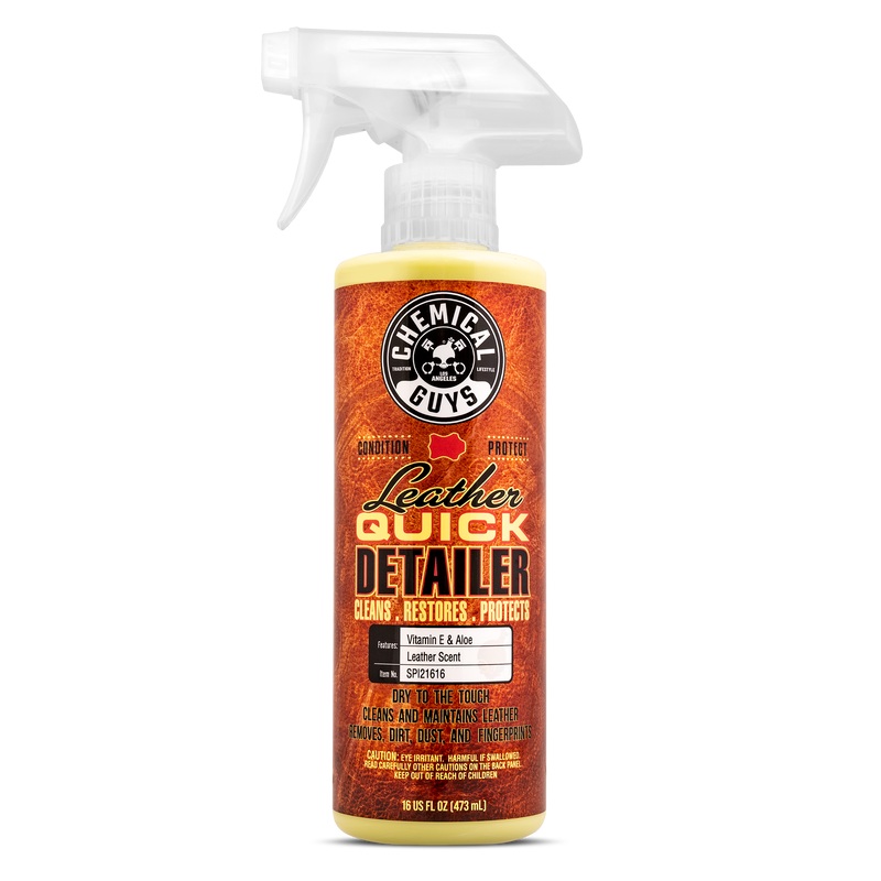 Chemical Guys Leather Quick Detailer Care Spray – Matte Finish – 16oz