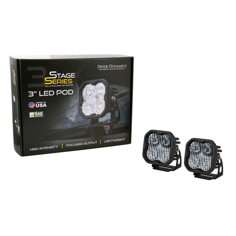 Diode Dynamics Stage Series SS3 Ditch Light Kit for 2021+ Ford Bronco W/Amber Backlight Sport White