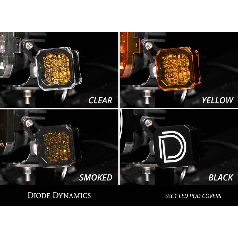 SSC1 LED Pod Covers Black w/ Logo