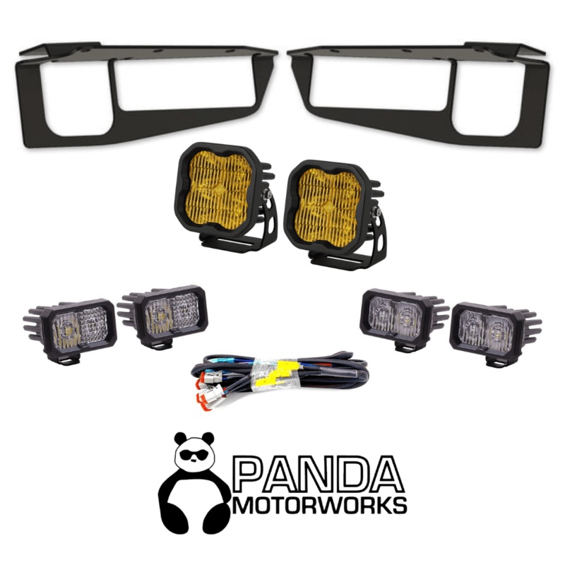 Panda Motorworks x Diode Dynamics Fog Light Flush Pocket Kit Yellow Sport Factory Aux Switches