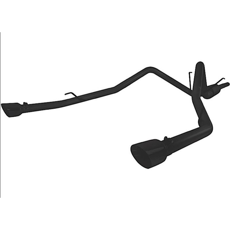 MBRP 09-14 Dodge Ram 1500 5.7L Cat-Back Dual Split Rear (Through Stock Bumper) AL – Black
