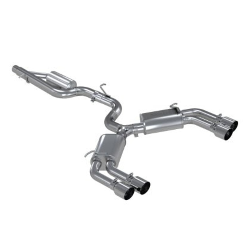 MBRP 15-18 Audi S3 304SS 3in Quad Split Rear Exit Exhaust System Stainless