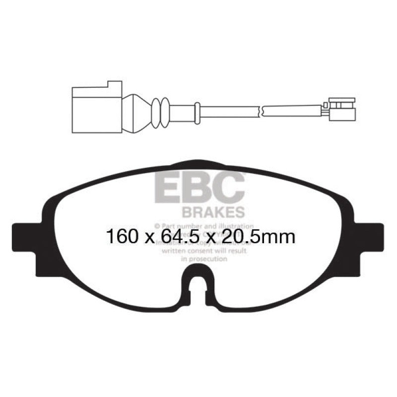 EBC 14+ Audi A3 1.8 Turbo Greenstuff Front Brake Pads