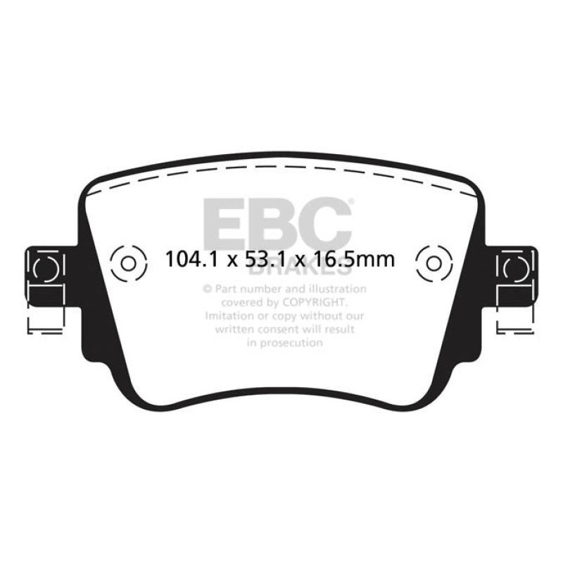 EBC 15+ Volkswagen GTi 2.0 Turbo Ultimax2 Rear Brake Pads