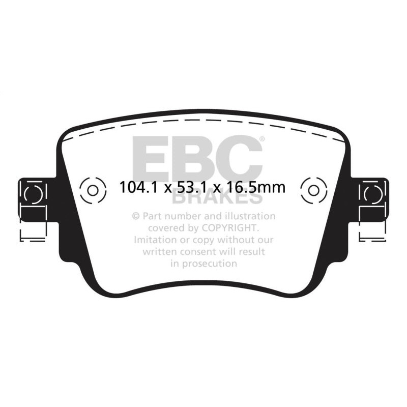 EBC 15+ Volkswagen GTi 2.0 Turbo Yellowstuff Rear Brake Pads
