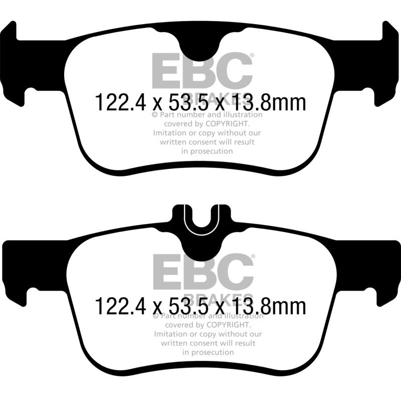 EBC 17-21 Honda Civic Hatchback Greenstuff Rear Brake Pads
