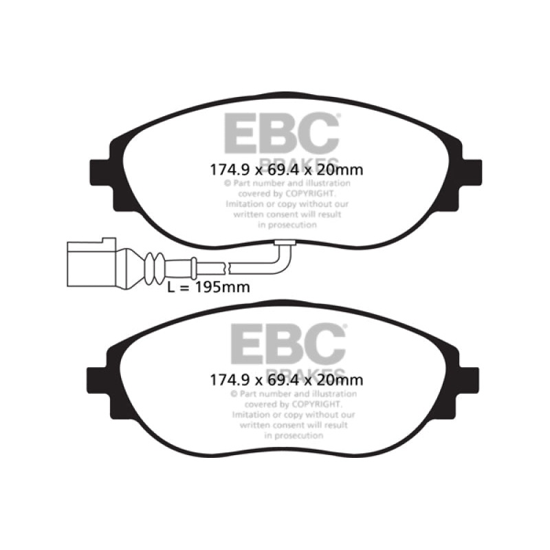 EBC 2015+ Volkswagen GTI/Golf R (Mk7) Bluestuff Front Brake Pads