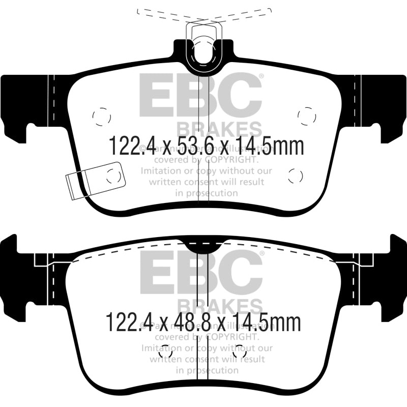 EBC 2016+ Honda Civic Coupe 1.5L Turbo Ultimax2 Rear Brake Pads