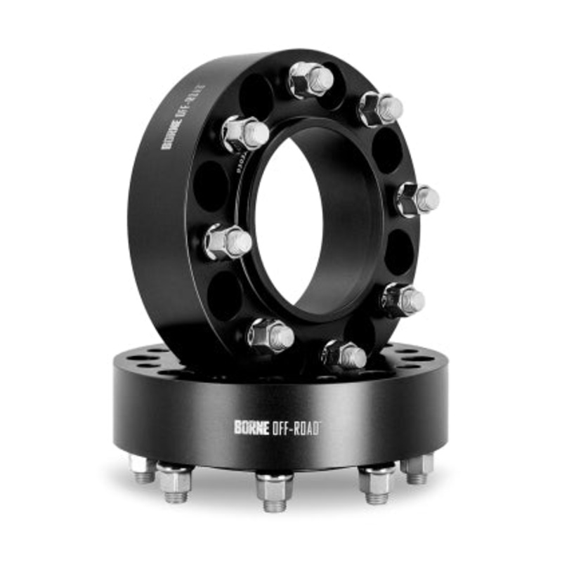 Borne Off-Road Wheel Spacers – 6×139.7 – 93.1 – M12 (25mm, 30mm, 35mm, 50mm) Pair of 2 Black 25mm