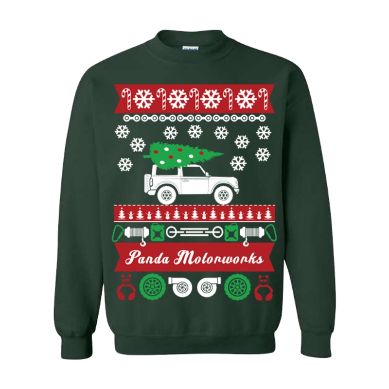 Panda Motorworks Ugly Christmas Sweater Medium Bronco