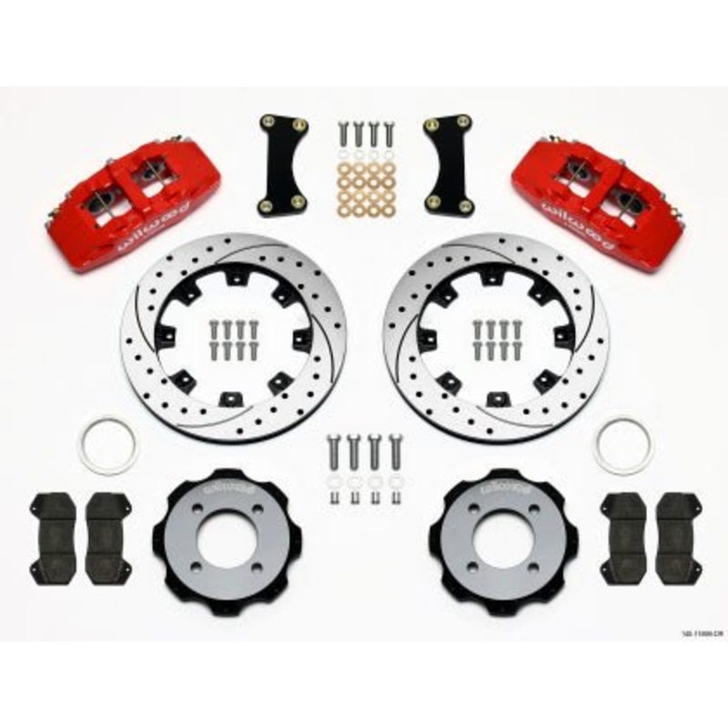 Wilwood Dynapro 6 Front Hat Kit 12.19in Drilled 2011-2019 Fiesta Black