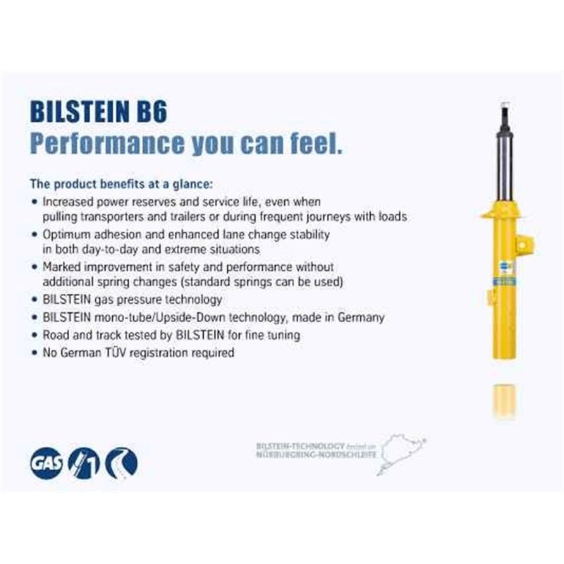 Bilstein B6 (HD) 2015 Audi A3 Quattro/ VW GTI S Rear 36mm Monotube Shock