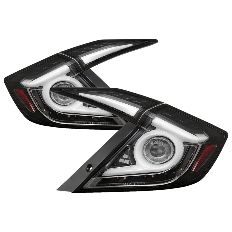Spyder 16-19 Honda Civic 4 Door Light Bar LED Tail Lights – Black – ALT-YD-HC164D-LB-BK