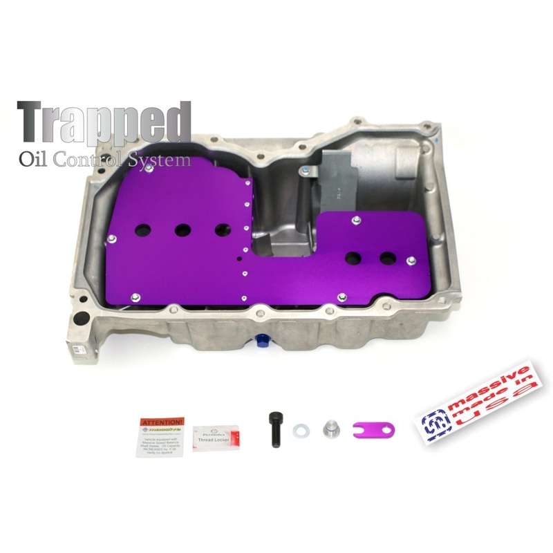 MASSIVE SPEED PRE-INSTALLED PRO TRAPPED OIL CONTROL PAN BAFFLE DURATEC ECOBOOST FOCUS 2.0 2.3 2.5 W/ BALANCE SHAFT DELETE