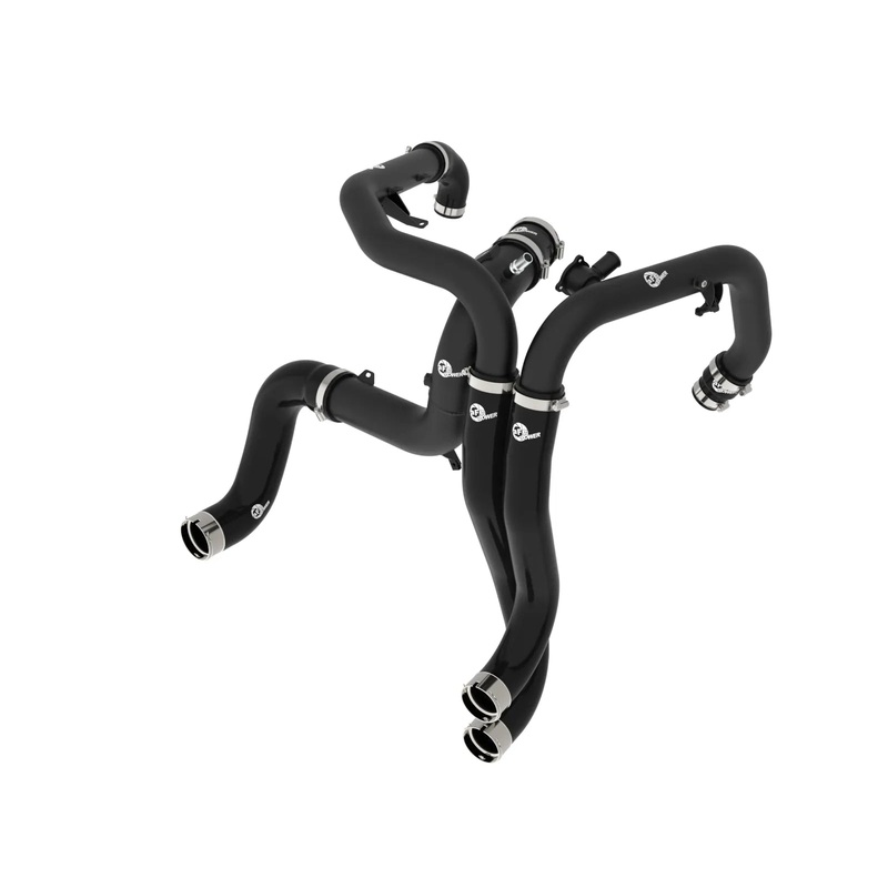 aFe 22-25 Ford Bronco Raptor /  24-25 Ranger Raptor 3.0L Ecoboost TT Blade Runner Aluminum Charge Pipes Black Set