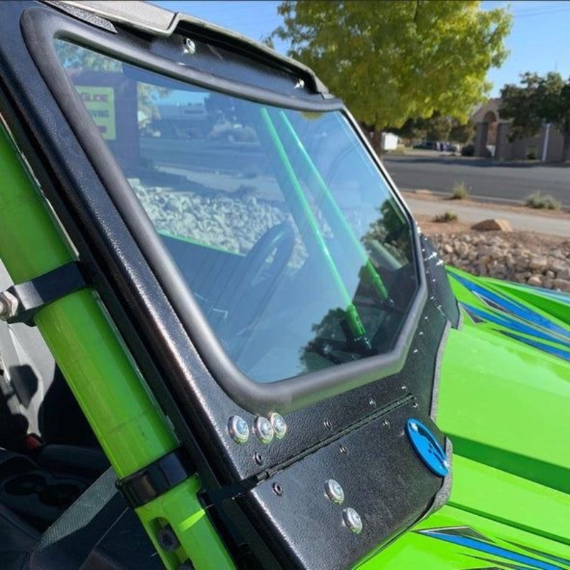 Arctic Cat Wildcat XX Front Windshield No Wiper Textured Black Semi White Emblem