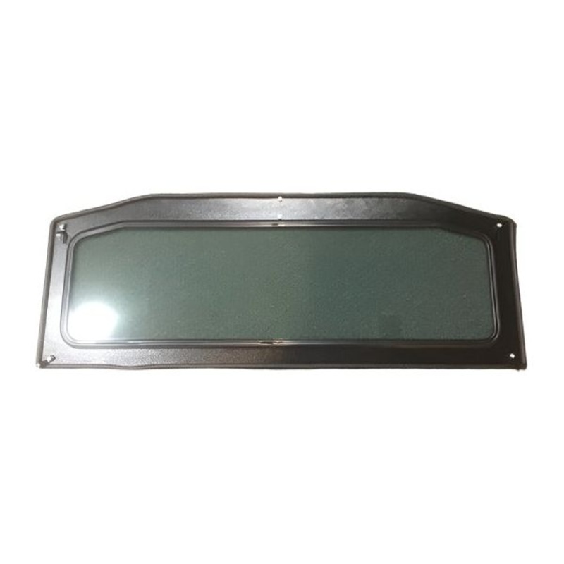 Can Am Defender Rear Windshield Textured Black Semi White Emblem