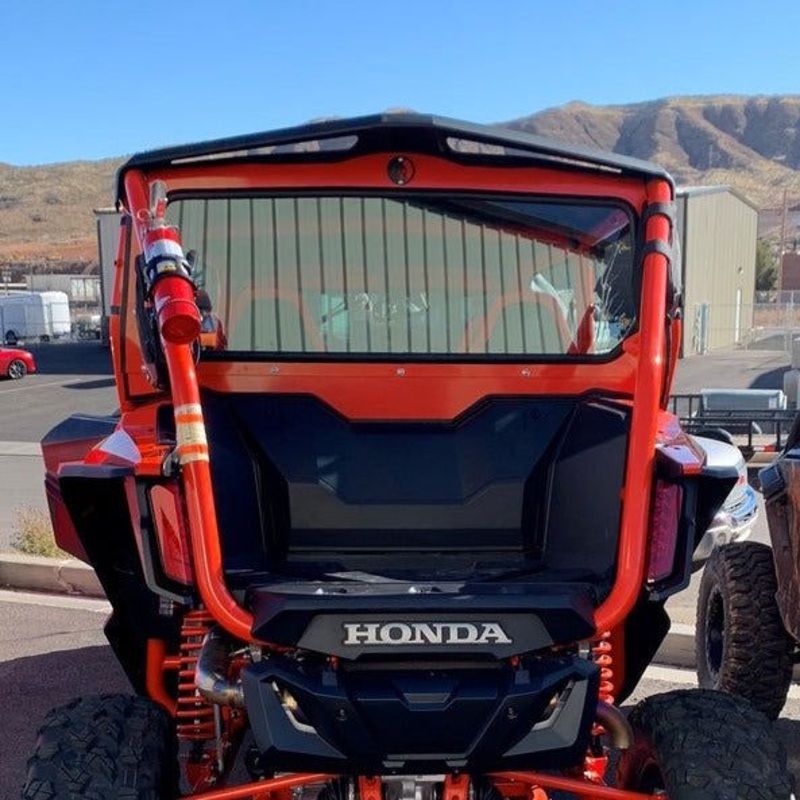 Honda Talon (4-Seat) Rear Windshield Textured Black Semi White Emblem