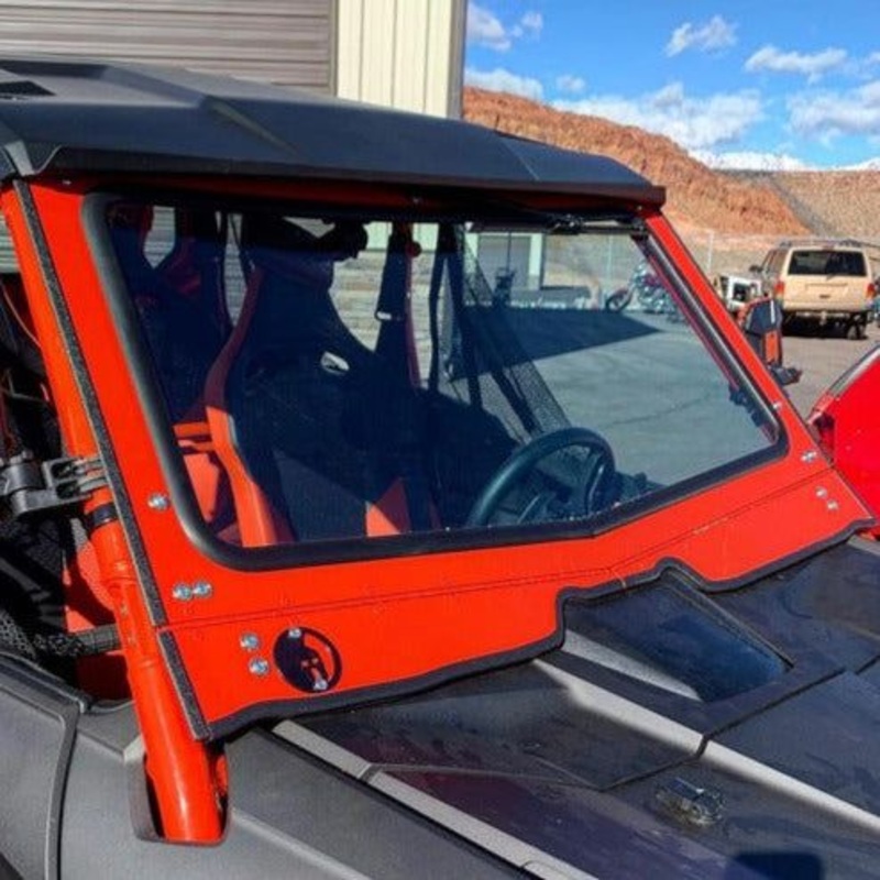 Honda Talon Front Windshield No Wiper Textured Black Semi White Emblem