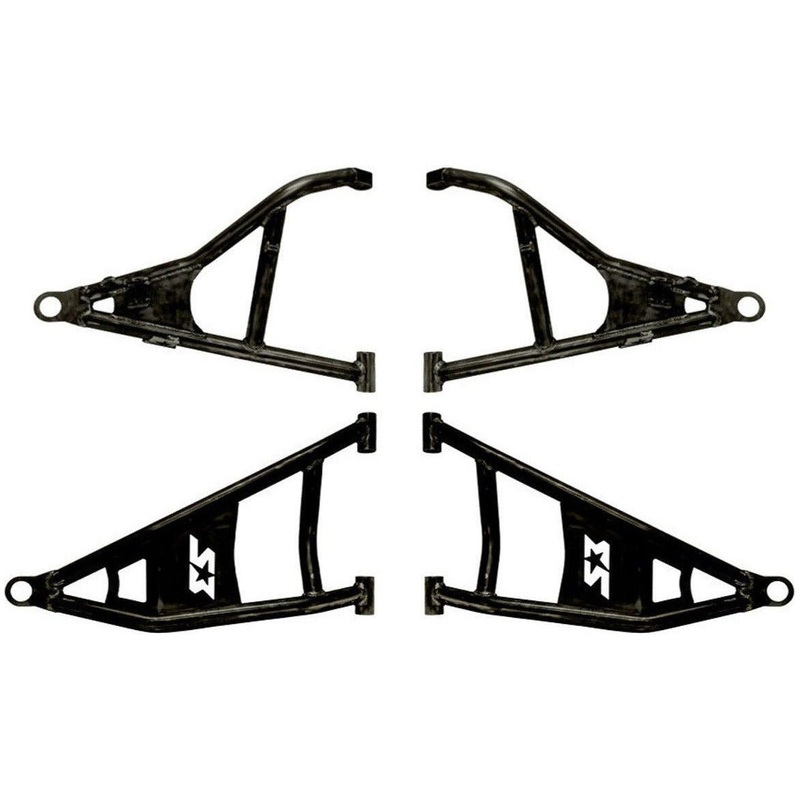 Polaris RZR XP 1000 / Turbo +2″ Forward High Clearance A-Arms 2014-2016 Gloss Black No Ball Joints
