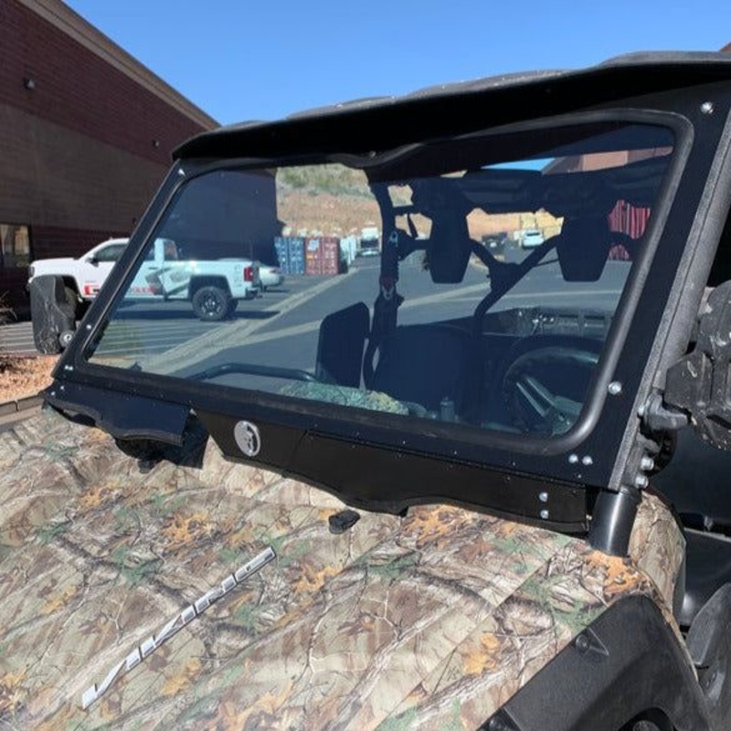 Yamaha Viking Front Windshield No Wiper Textured Black Semi White Emblem