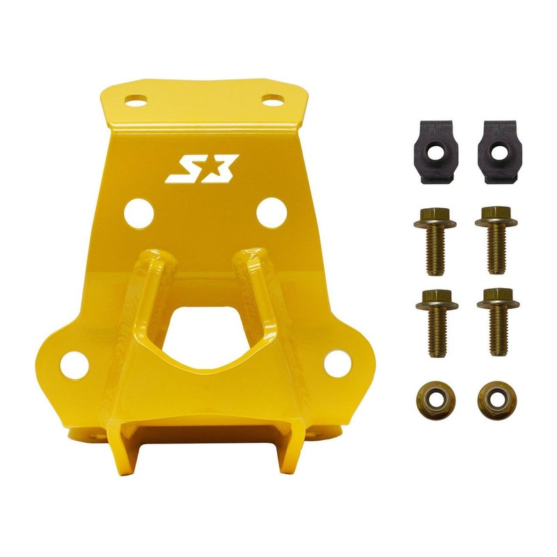 Can Am Maverick R Pull Plate Semi-Gloss Black No Radius Rod Nut Retainer