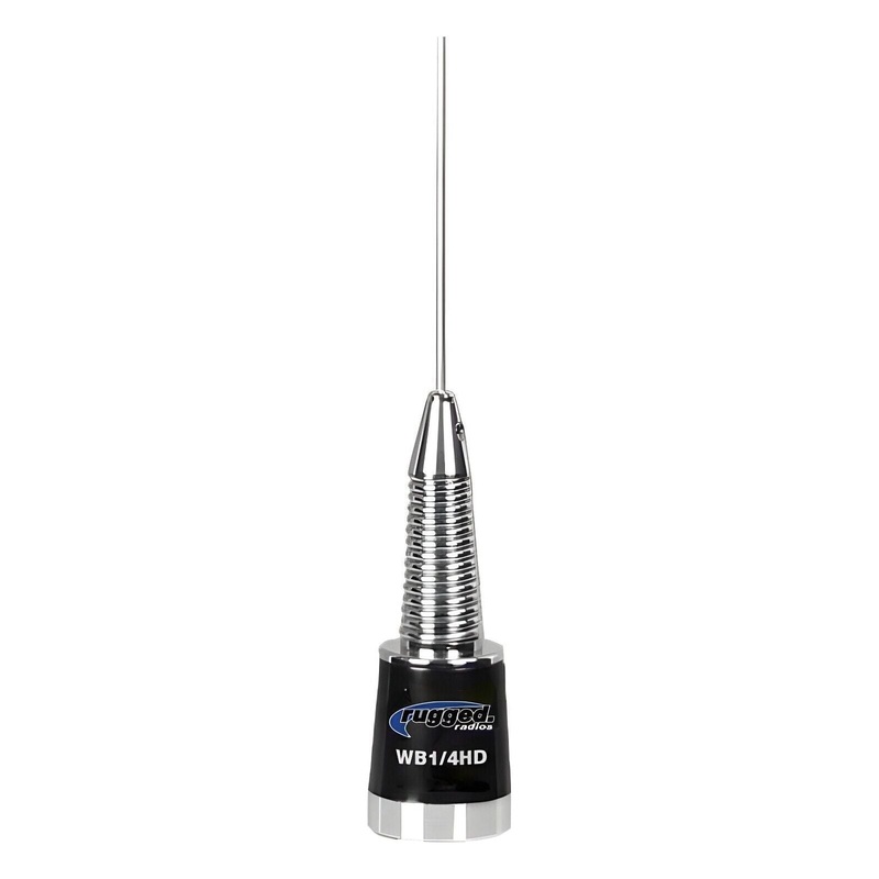 UHF & VHF Wide Band 1/4 Wave Antenna with Spring (132 – 525 MHz)