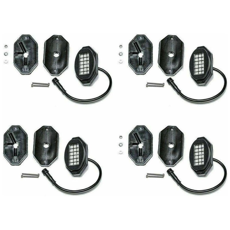 187 Style Rock Lights with Control Harness 4 Pods