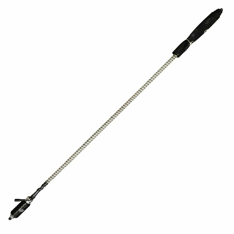 Hyper Color Whip with Flag (Single) 2FT White