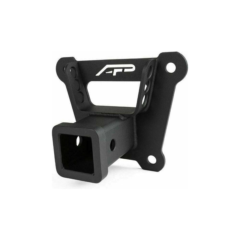 Polaris RZR Turbo S Radius Rod Plate with Hitch Receiver Black
