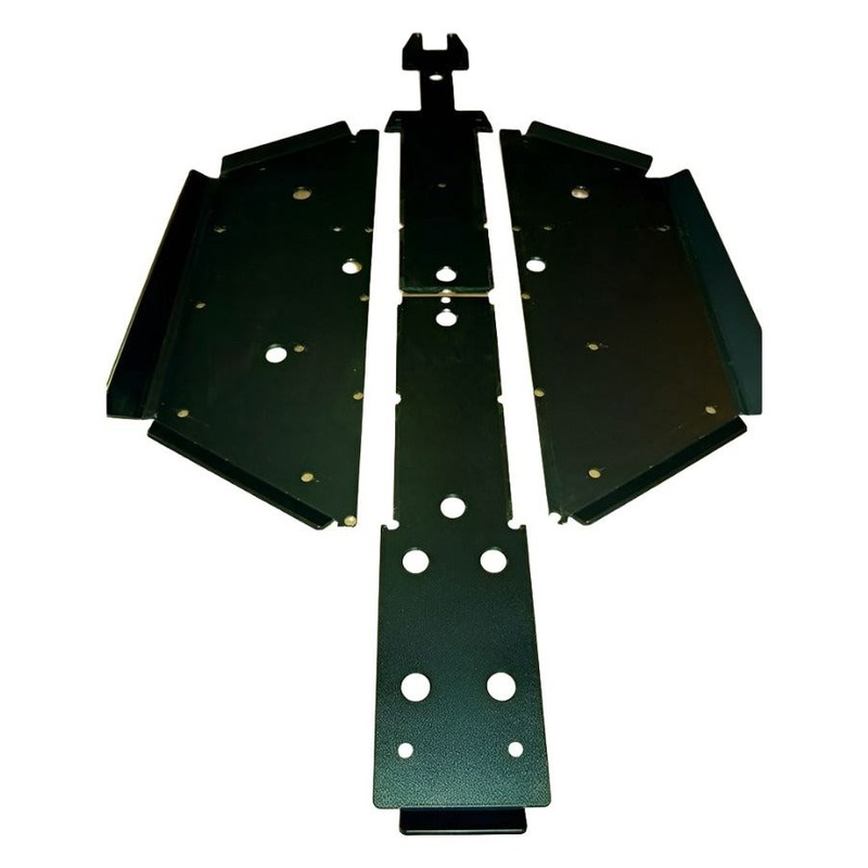 Arctic Cat Wildcat (2014-2019) Full Skid Plate with Sliders Black Standard