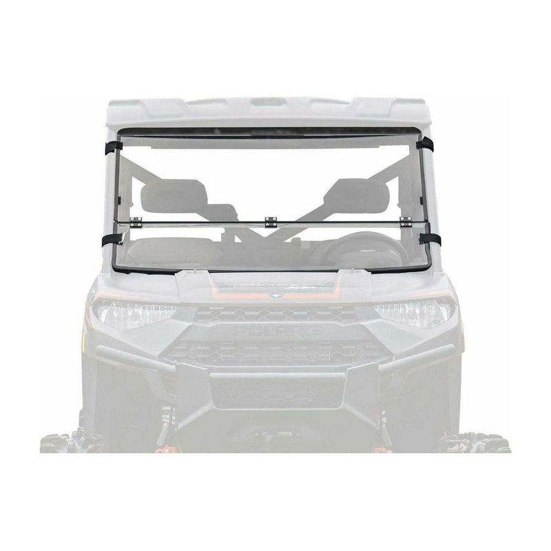 Polaris Ranger XP 900 Scratch Resistant Flip Down Windshield Standard Polycarbonate (Clear)