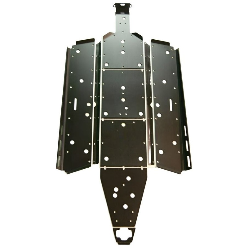 Polaris RZR 4 900 Full Skid Plate with Sliders Standard Sliders Black