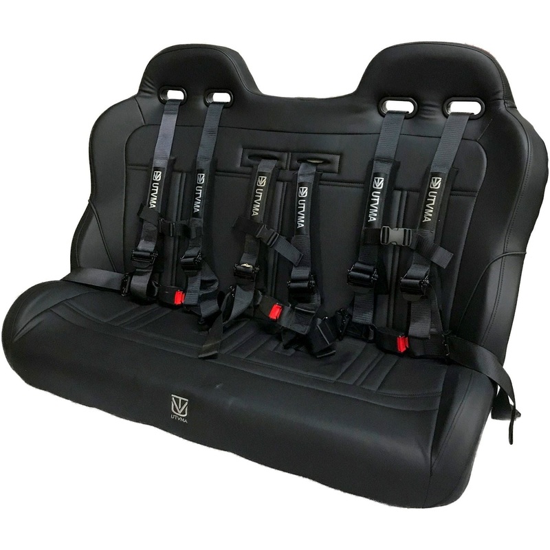 Kawasaki Teryx 4 Rear Bench Seat Black Black Harnesses
