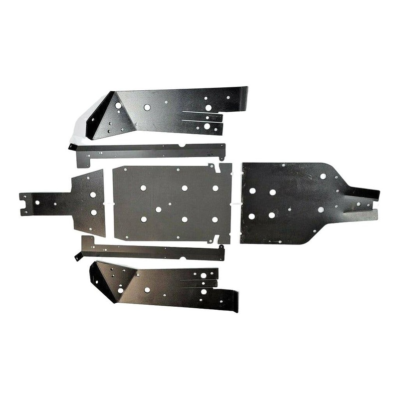 Polaris RZR Pro R Full Skid Plate with Sliders Standard Black