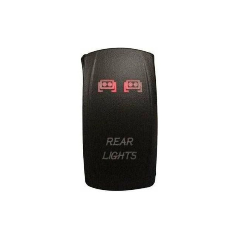 Rear Lights On/Off Rocker Switch Red