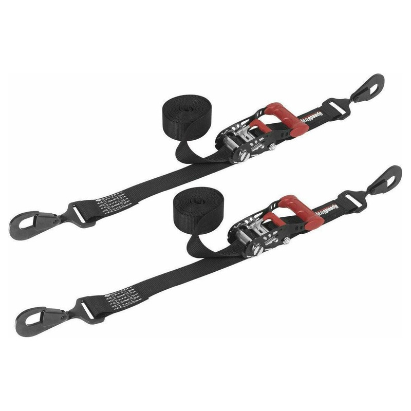 1.5″x10′ Ratchet Tie Down (2 Pack) (GARAGE SALE) Black