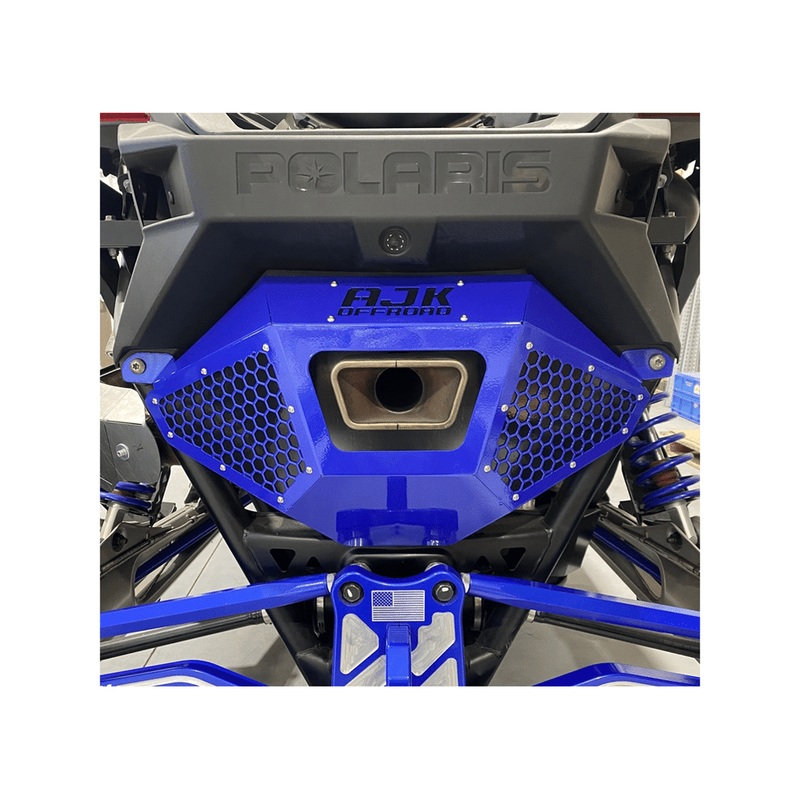 Polaris Pro R Exhaust Cover Bumper Black Frame Black Inlay