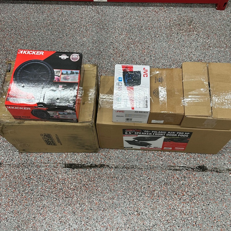 2019+ Polaris RZR PRO XP 3 Speaker Kit with JVC MR1 and 10″ Kicker Sub w/ Enclosure(GARAGE SALE)