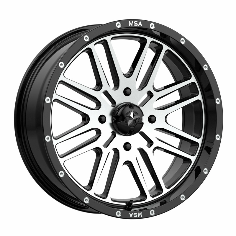 M38 Brute Wheel (Gloss Black Machined) 4×110 14×7 (10mm)