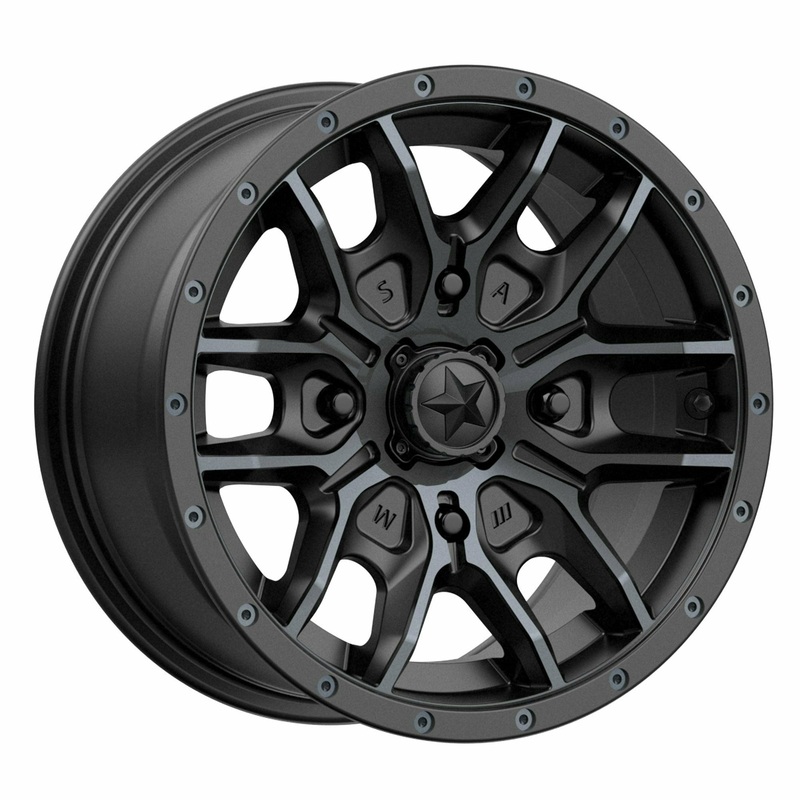 M43 Fang Wheel (Satin Black Milled) 4×110 14×7 (10mm)