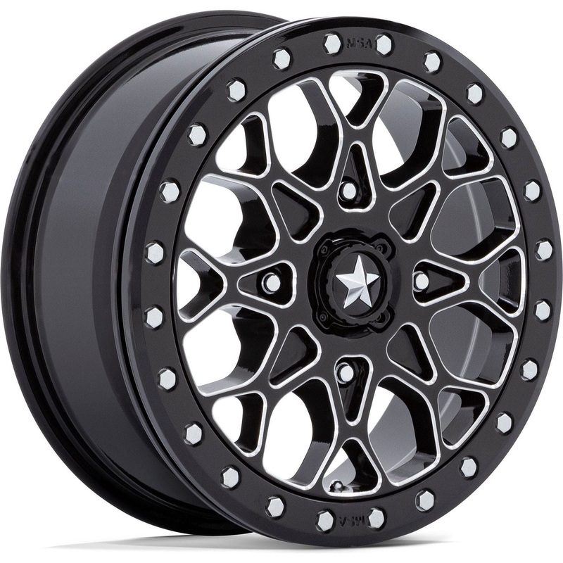 M48 Portal Beadlock Wheel (Gloss Black Milled) 4×110 15×6