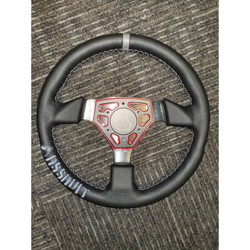 Navigator Leather Steering Wheel RED (GARAGE SALE)