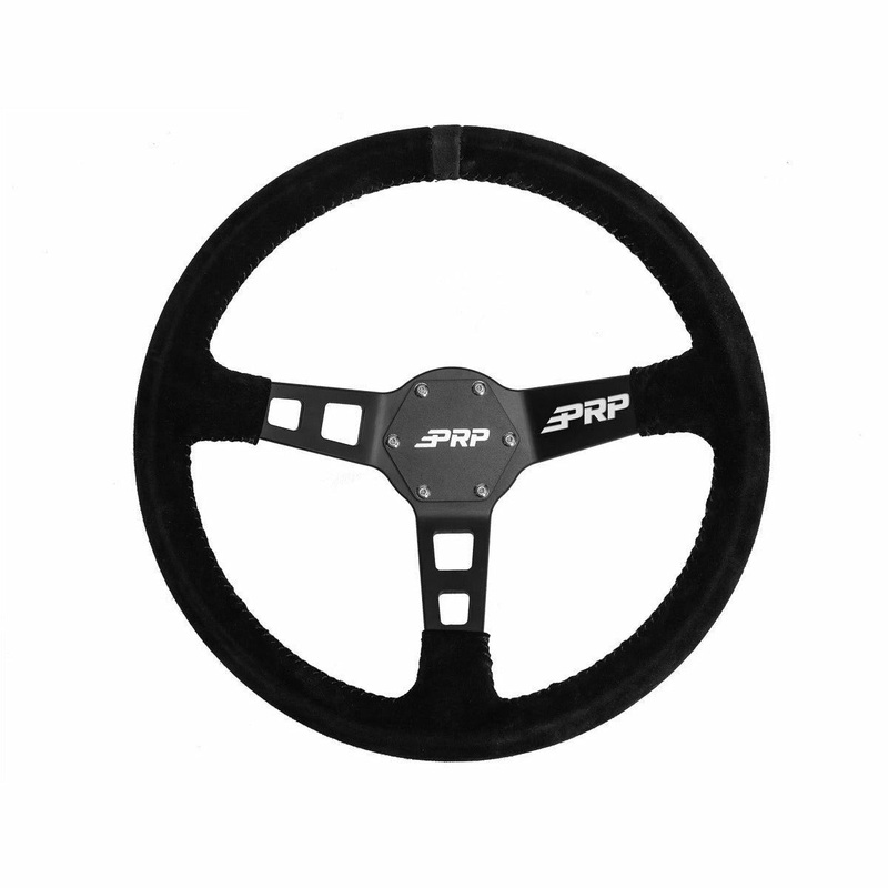 Deep Dish Steering Wheel (Suede) Black