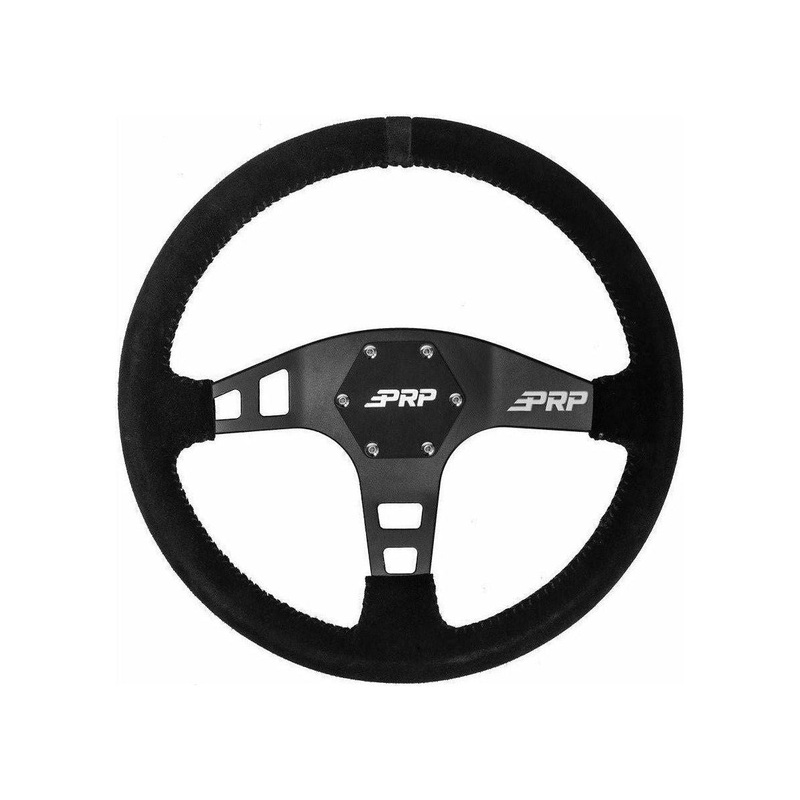 Flat Steering Wheel (Suede) Black