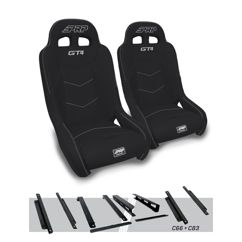 GT4 Suspension Seats Kit for Honda Talon (Pair) All Black