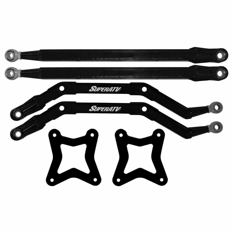 Polaris RZR XP Turbo High Clearance Boxed Radius Arms Black