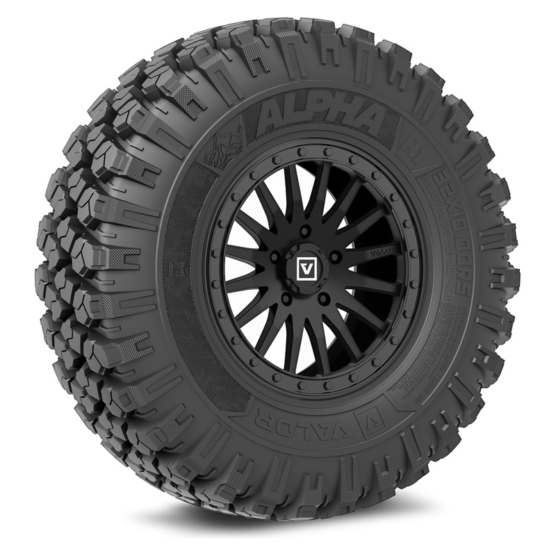 Alpha V06 (Satin Black) Wheel & Tire Package 32×10 R15 5×114.3