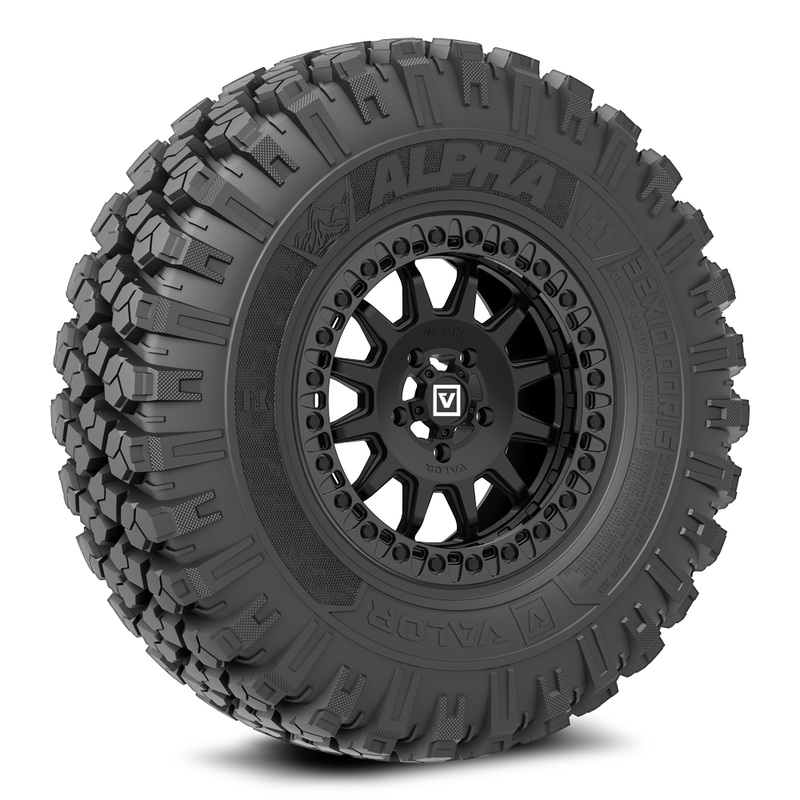 Alpha V09 (Satin Black) Wheel & Tire Package 32×10 R15 4×137